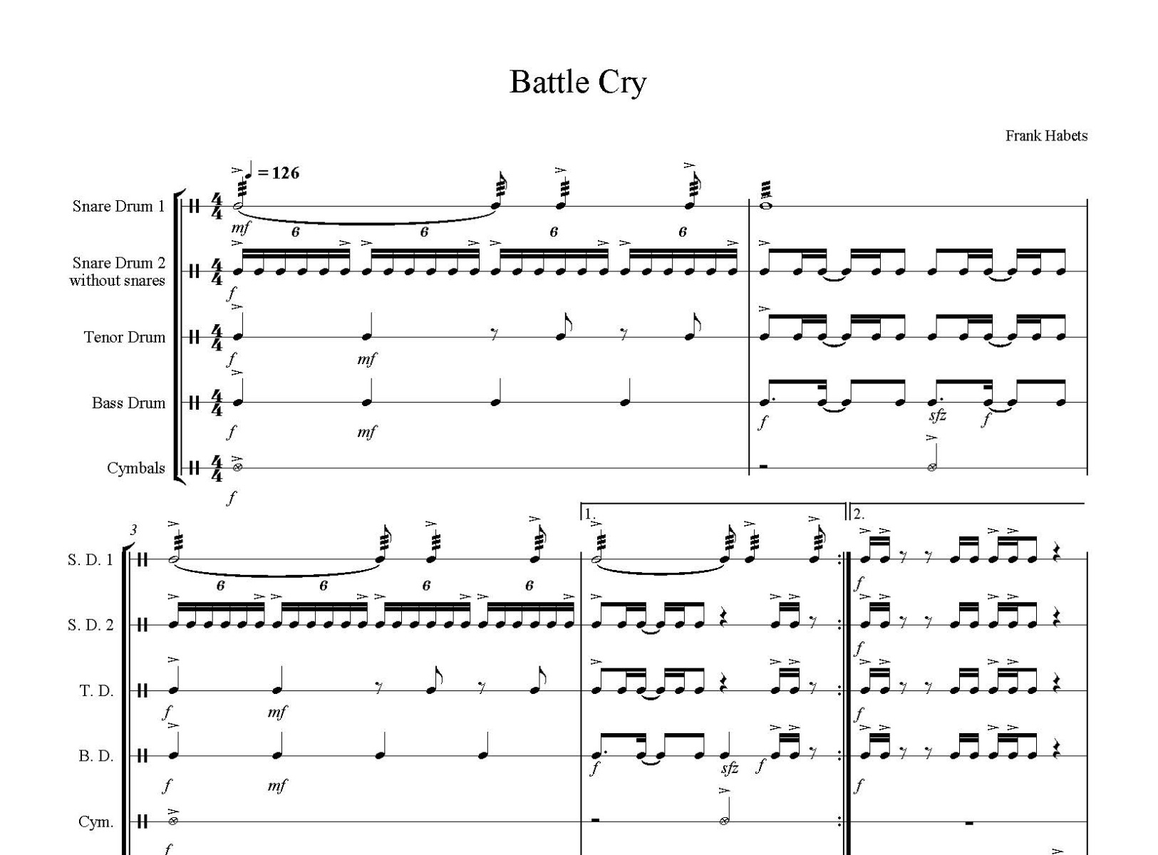 Battle Cry(complete) - partituur